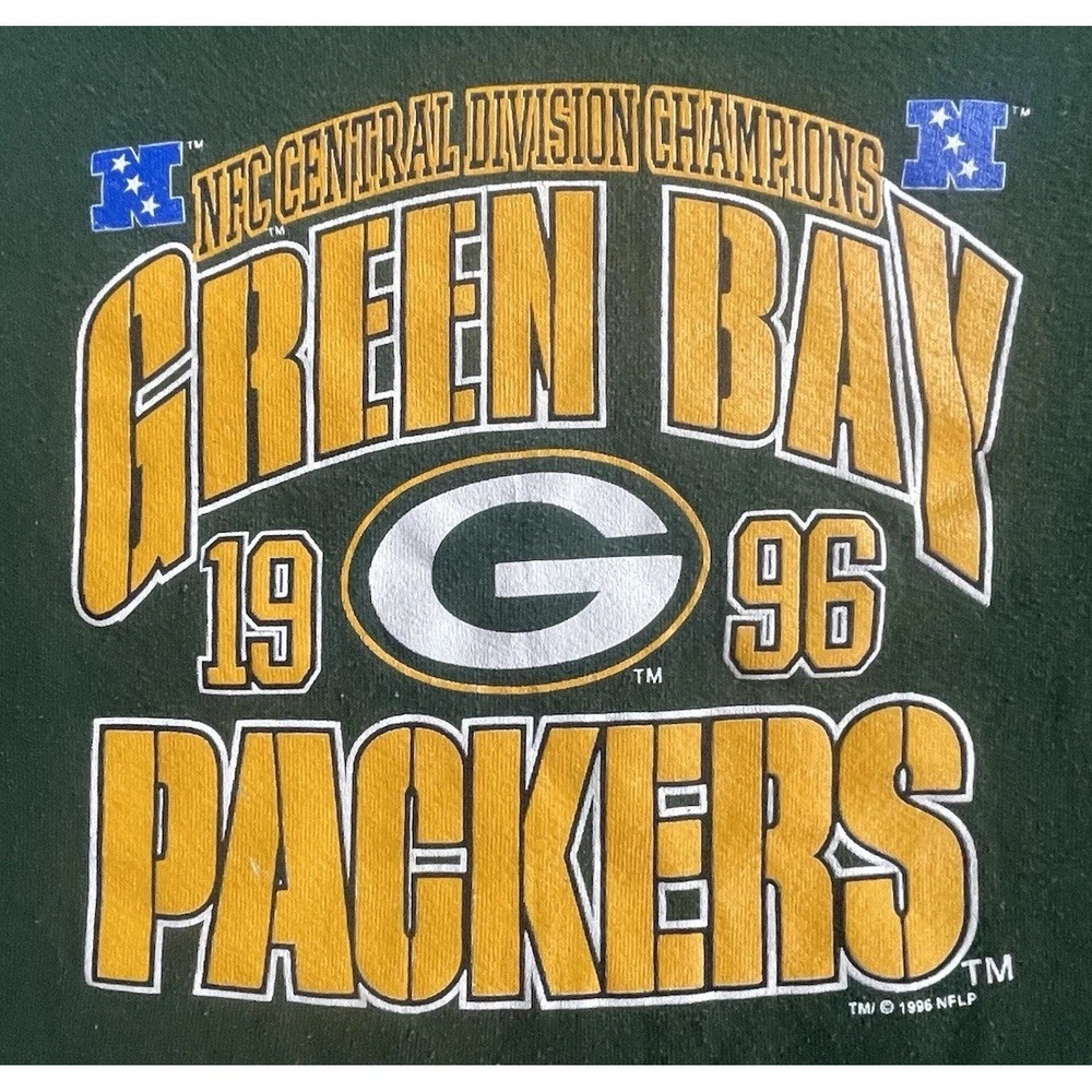 Green Bay Packers Youth L 14/16 NFL NFC NORTH‎ Vintage Sweatshirt Green & Gold